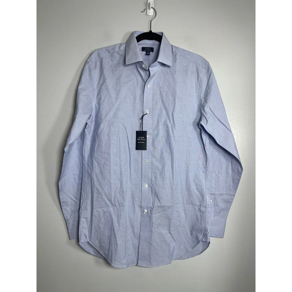 J.CREW Ludlow Premium Fine Cotton Slim Dress Shirt Blue 15/33 Cotton FM493‎ NEW
